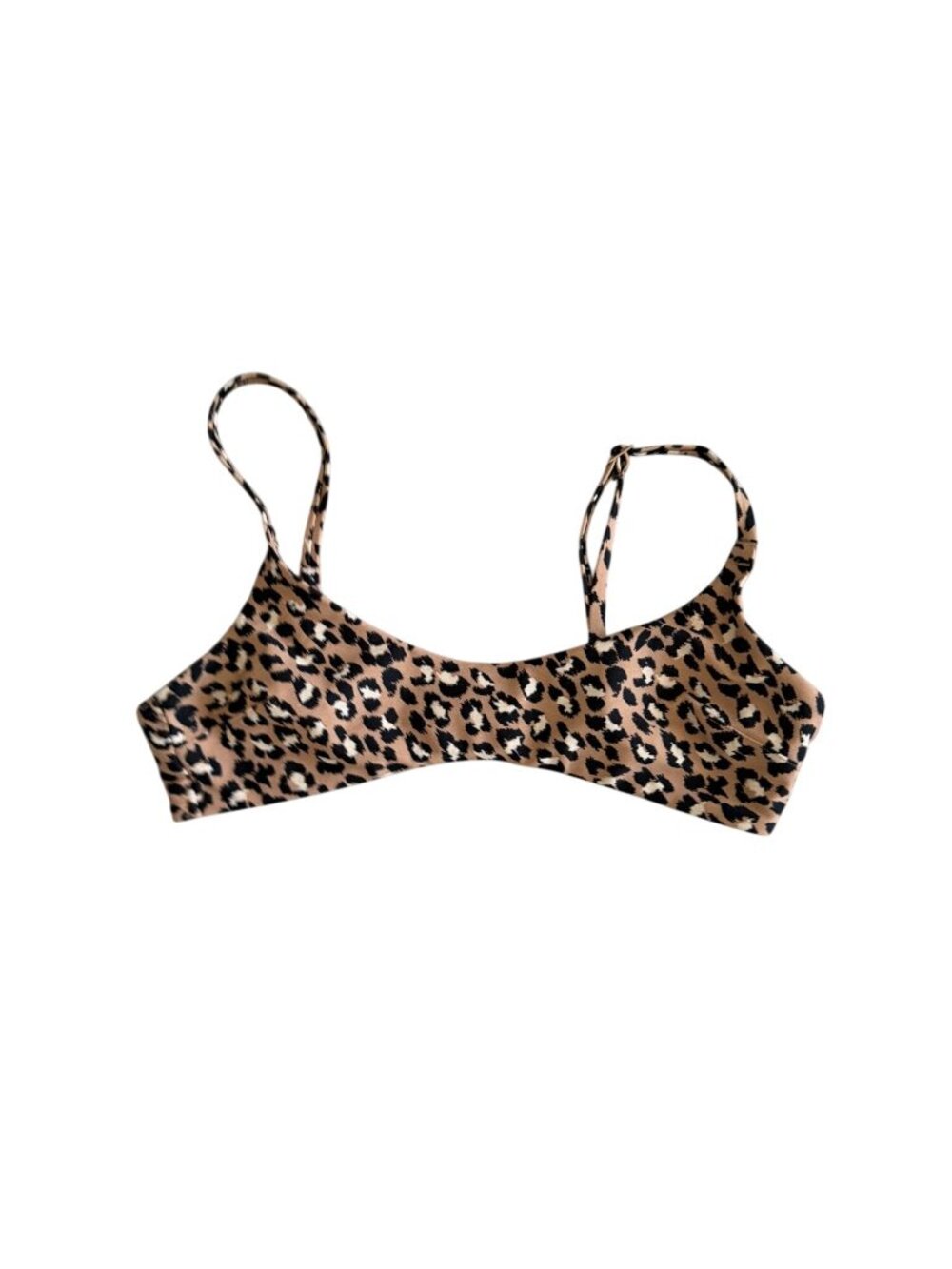 AERIE Leopard Print Swim Bikini Top Size Small